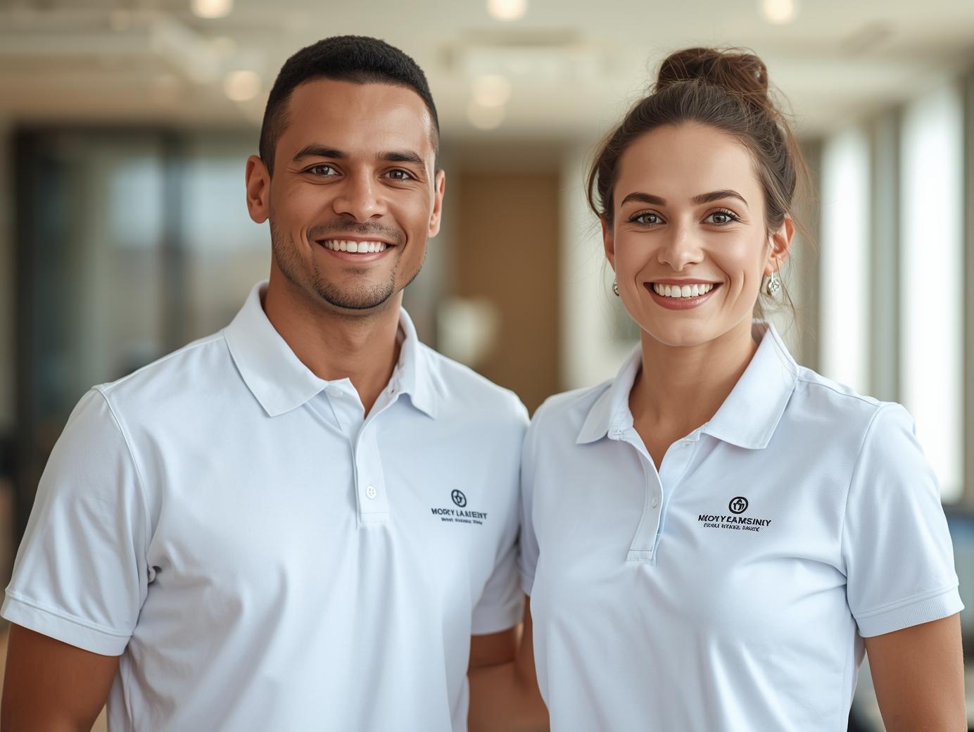 Uniformes corporativos com estampagem profissional no Porto.